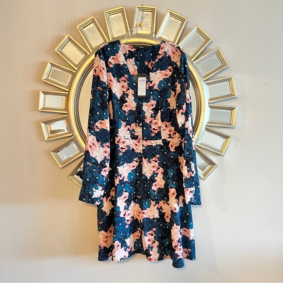 NWT Vero Moda Button Front Long Sleeve Dress - Picture 2 of 3